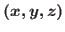 $(x,y,z)$