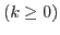 $(k\geq0)$